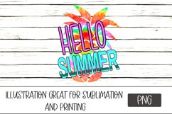 Sublimation Hello Summer PNG Design Product Image 1