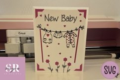 New baby card insert design| Paper cutting | Cricut Joy svg Product Image 2