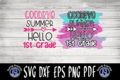 Goodbye Summer Hello 1st Grade | School| SVG DXF EPS PNG Product Image 2