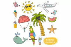 Summer Time: pattern & clipart - Free Design of The Week Product Image 6