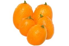 Stock Photo - Group of fresh kumquat close up top view. Product Image 1