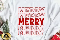 Christmas SVG PNG EPS DXF Merry SVG Cutting Printing File Product Image 3