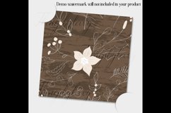 12 Winter Floral Digital Papers in Mint and Brown Color Product Image 2