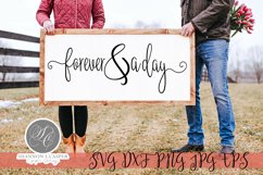 Forever and a Day |Wedding Sign| Wood Sign Template Product Image 1