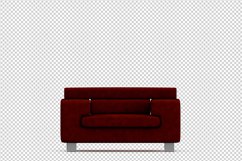 Isometric Arm Chair 3D isolated render Product Image 1