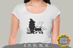 Black and White Witch SVG Product Image 2