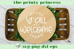 Yall are Welcome svg, welcome yall svg design file png Product Image 1
