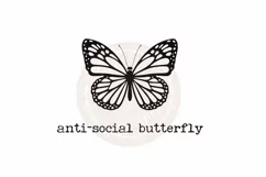 Mental health SVG | positive SVG | Anti social butterfly svg Product Image 2
