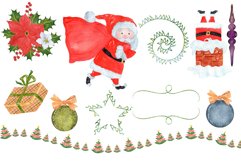 Watercolor Christmas clip art Product Image 3
