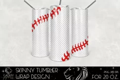 Baseball Ball 20 Oz. Skinny Tumbler Wrap Sublimation Design Product Image 3