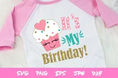Birthday SVG, girls birthday cut file, silhouette, cricut Product Image 1