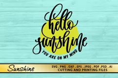 Hello Sunshine SVG Cut File Summer SVG Beach Vibes SVG Product Image 2