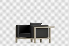 Isometric Arm Chair 3D isolated render Product Image 1