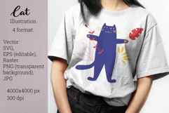 Cat SVG. Funny Cat. EPS. SVG. JPG. PNG. Product Image 1