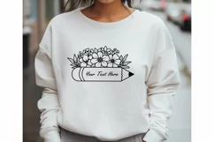 Floral Pencil Svg, Teacher Svg, Back To Scool Svg Product Image 5