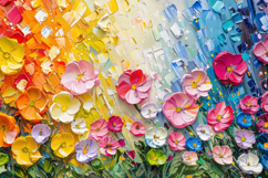 Abstract Painting Flowers Background Wallpaper Product Image 1