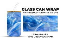 Blue Silk Glass Can Wrap Product Image 1