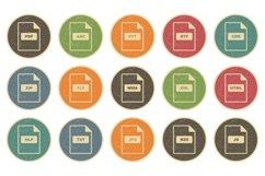 Set Of File Format Icons Product Image 1