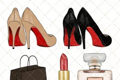 Shopping Girl Watercolor Clipart Product Image 3
