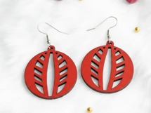 Christmas Earrings Laser Cut. Christmas Ball Laser Cut. Product Image 2