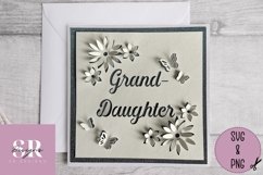 3D Grand daughter card | Paper cutting | birthday card SVG Product Image 4
