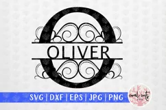 Swirl Letter Split Alphabet A to Z - Svg EPS DXF PNG File Product Image 1