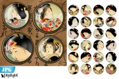Geisha Oriental Circle Bottle cap images Product Image 1