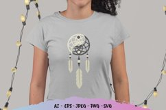 Yin and Yang Dream Catcher SVG Product Image 1