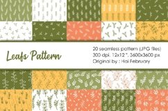 Leafs Paper Seamless Pattern Product Image 1
