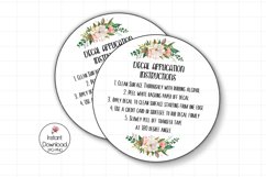 Printable Decal Application Card Product Image 1