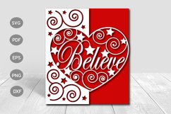 Star Papercut Card Cover Template SVG Design Product Image 1