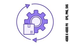 Colored Reverse Logistics Icon Product Image 1