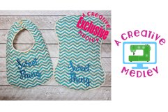 Pineapple Bib and Burp Cloth for 7x12 and larger hoops Product Image 1