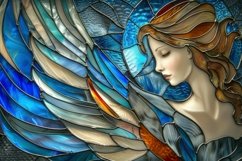 Stained Glass Angel Background Wallpaper Product Image 1