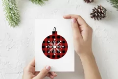 Buffalo Plaid Christmas ball SVG, Buffalo Plaid PNG DXF EPS Product Image 3