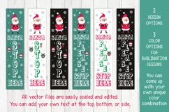 Santa stop here. Christmas Porch Sign long SVG Product Image 2