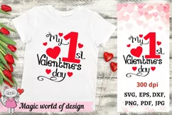 My first Valentine's day svg for baby , Cutting files Cricut Product Image 5