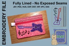ITH Bass Guitar Zipper Bag - Fully Lined, 5X7 HOOP Product Image 1