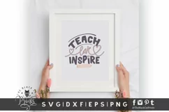 Teach Love Inspire SVG | Teacher SVG | Back To School SVG Product Image 2