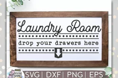 Laundry Room Drop Your Drawers SVG DXF PNG EPS Cutting Files Product Image 1