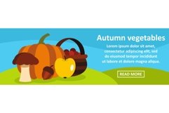 Autumn vegetables banner horizontal concept Product Image 1