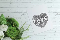 Heart SVG | Zentangle Floral Heart | Flower SVG | Love SVG Product Image 10