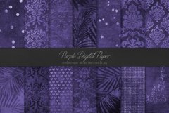 Valentines Purple Digital Paper Product Image 1