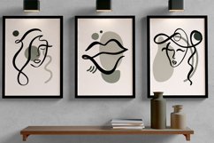 Set of Three Abstract Face Digital Print Frame not included Product Image 2