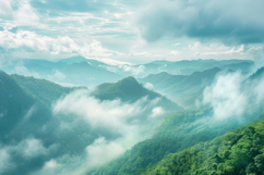 Cloudy Mountains Background Wallpaper Product Image 1
