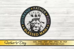 Father's Day SVG PNG DXF EPS Husband Father King Hero SVG Product Image 1