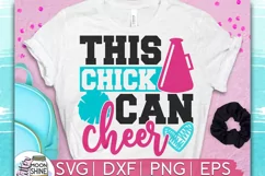 This Chick Can Cheer SVG DXF PNG EPS Cutting Files Product Image 1