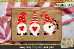 Valentine's Gnomes SVG | Gnomies SVG | Gnomes holding hearts Product Image 3