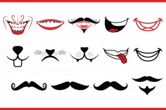 Funny Face Mask SVG Bundle, 14 Funny Designs for Mask - Free Design of The Week Product Image 2