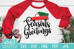Seasons Greeting Christmas Truck SVG | Christmas Sign SVG Product Image 4